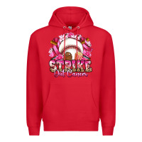 Red strike out cancer baseball Premium Hoodie - Artiststas