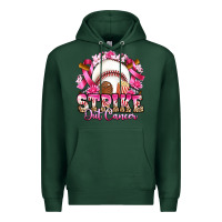 Sports Green strike out cancer baseball Premium Hoodie - Artiststas