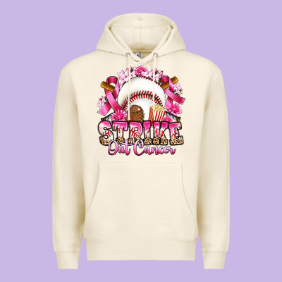 Strike Out Cancer Baseball Premium Hoodie Designed By Artiststas