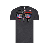 Vintage Black star spangled stup Vintage Tee - CowhideDigitalArt