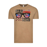 Vintage Coffee star spangled stup Vintage Tee - CowhideDigitalArt
