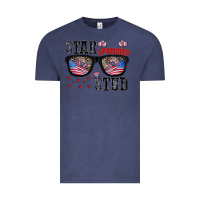 Vintage Denim star spangled stup Vintage Tee - CowhideDigitalArt