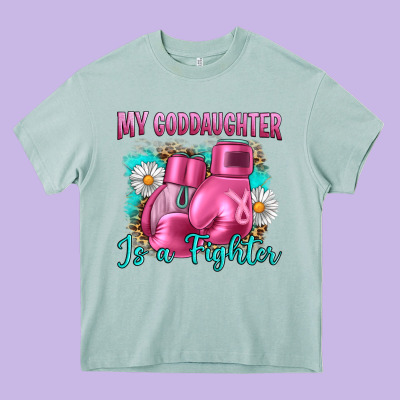 Breast Cancer My Goddaughter Is A Fighter Heavy Core Tee Designed By Artiststas