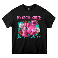 Black Breast Cancer my Goddaughter is a fighter Heavy Core Tee - Artiststas