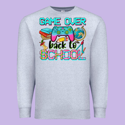 Game Over Back To School Premium Sweatshirt Designed By Nancycooperartshop