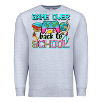 Heather Grey game over back to school Premium Sweatshirt - NancyCooperArtShop