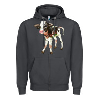Smoke Holstein Calf Zipper Hoodie - LillyAllenDesigns
