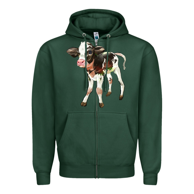 Holstein Calf Zipper Hoodie by LillyAllenDesigns | Teevron
