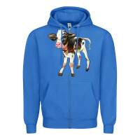 True Royal Holstein Calf Zipper Hoodie - LillyAllenDesigns
