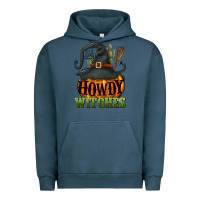 Pigment Midnight Navy Howdy witches Urban Hoodie - NancyCooperArtShop