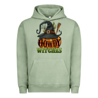 Pigment Oil Green Howdy witches Urban Hoodie - NancyCooperArtShop