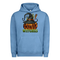 Pigment Pebble Blue Howdy witches Urban Hoodie - NancyCooperArtShop