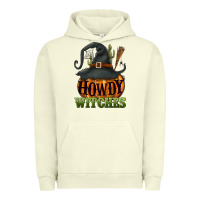 Pigment Pistachio Howdy witches Urban Hoodie - NancyCooperArtShop