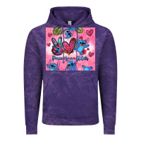 Cloud Purple peace love stitch Vintage Hoodie - Zillion Design Studio