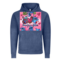 Vintage Denim peace love stitch Vintage Hoodie - Zillion Design Studio