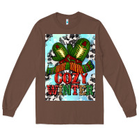 Chestnut cozy winter with gloves and scarf Long Sleeve Tee - AdoDesignShop