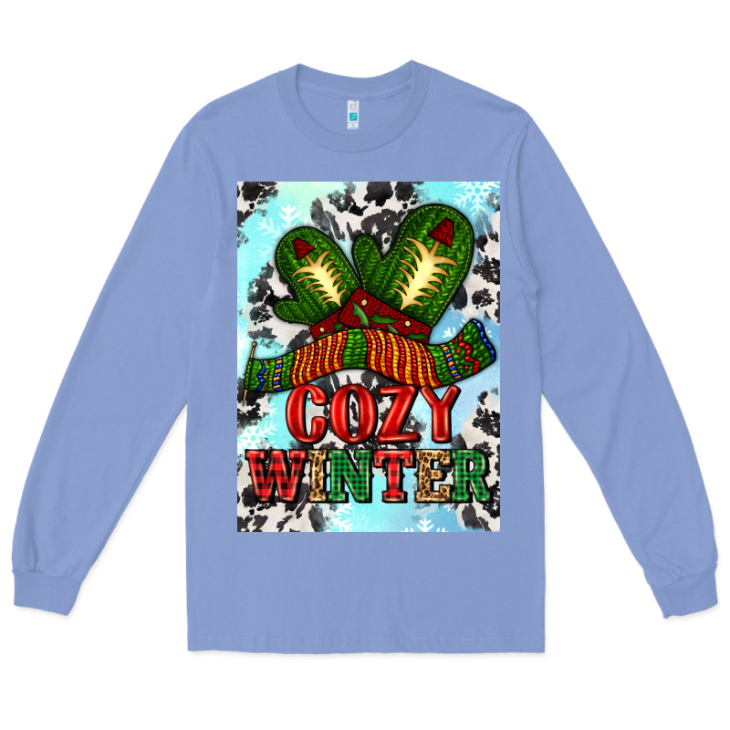Cozy Winter With Gloves And Scarf Long Sleeve Tee by AdoDesignShop | Teevron