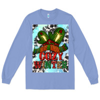 Colony Blue cozy winter with gloves and scarf Long Sleeve Tee - AdoDesignShop