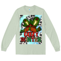 Matcha cozy winter with gloves and scarf Long Sleeve Tee - AdoDesignShop