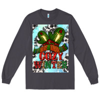 Smoke cozy winter with gloves and scarf Long Sleeve Tee - AdoDesignShop
