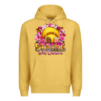 Antique Gold strike out cancer softball Premium Hoodie - Artiststas