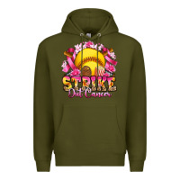 Army Green strike out cancer softball Premium Hoodie - Artiststas