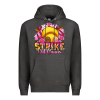 Charcoal Heather strike out cancer softball Premium Hoodie - Artiststas