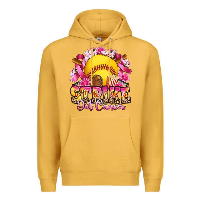 Strike Out Cancer Softball Premium Hoodie by Artiststas | Teevron