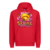 Red strike out cancer softball Premium Hoodie - Artiststas