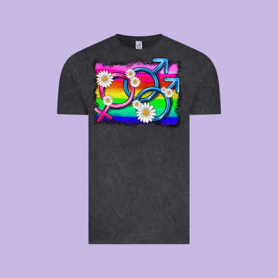 Lgbtq Gender Bisexuality Symbol Vintage Tee Designed By Hra Design Shop