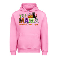Fuchsia Pink This mama loves her spooky crew Urban Hoodie - NancyCooperArtShop