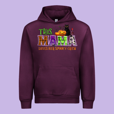 This Mama Loves Her Spooky Crew Urban Hoodie Designed By Nancycooperartshop