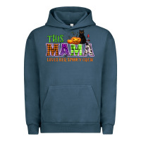 Pigment Midnight Navy This mama loves her spooky crew Urban Hoodie - NancyCooperArtShop