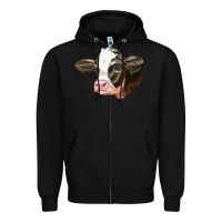 Black holstein calf face Zipper Hoodie - LillyAllenDesigns