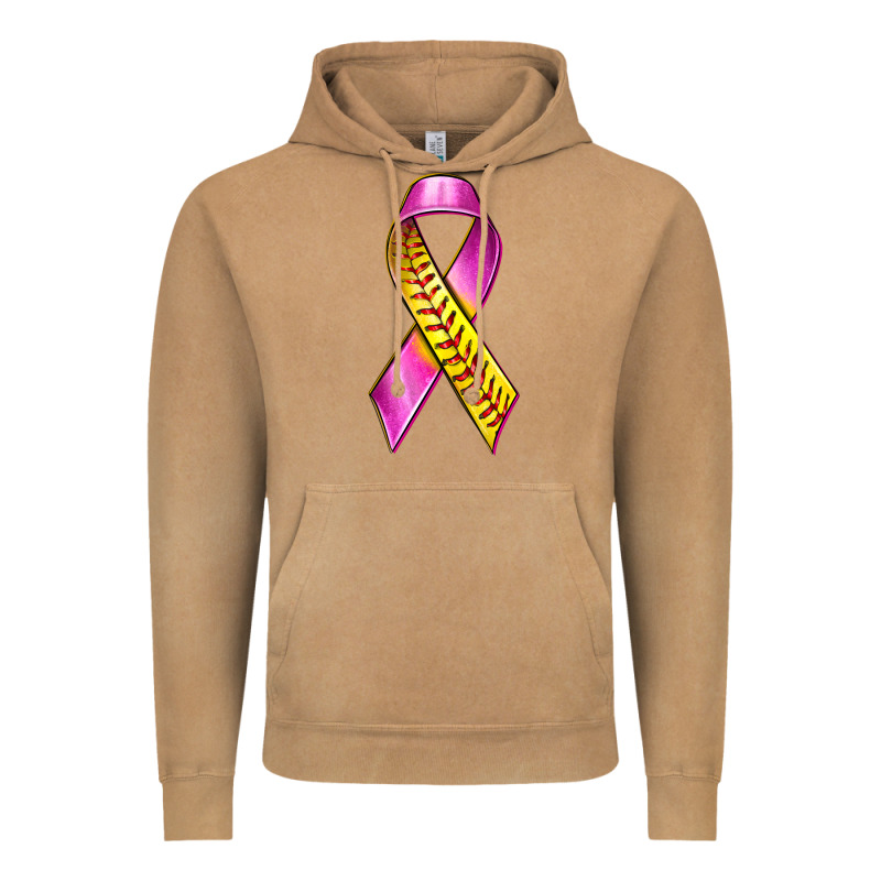Breast Cancer Ribbon Softball Vintage Hoodie by texasbilliewilder | Teevron