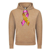 Vintage Coffee Breast Cancer Ribbon Softball Vintage Hoodie - texasbilliewilder