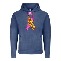 Vintage Denim Breast Cancer Ribbon Softball Vintage Hoodie - texasbilliewilder