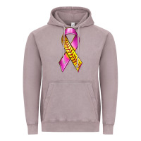 Vintage Zinc Breast Cancer Ribbon Softball Vintage Hoodie - texasbilliewilder