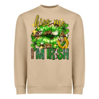 Mushroom Kiss me im irish st.patricks day lips st.patricks Heavyweight Sweatshirt - Neo Western