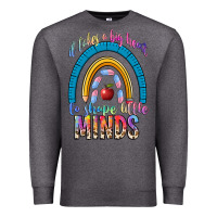 Charcoal Heather it takes a big heart to shape little Premium Sweatshirt - NancyCooperArtShop