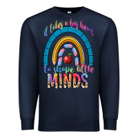 Navy it takes a big heart to shape little Premium Sweatshirt - NancyCooperArtShop