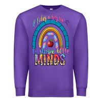Purple it takes a big heart to shape little Premium Sweatshirt - NancyCooperArtShop