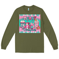 Army Green merry Christmas pink coffee Long Sleeve Tee - Jasminsmagicworld