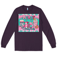 Plum merry Christmas pink coffee Long Sleeve Tee - Jasminsmagicworld