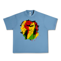 Pebble Blue juneteenth fist Urban Heavy Tee - HRA Design Shop