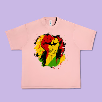 Juneteenth Fist Urban Heavy Tee Designed By Hra Design Shop