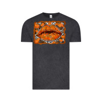 Vintage Black fall lips Vintage Tee - RacoonDesign