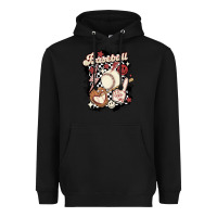Black checkered retro baseball Heavyweight Hoodie - MaliasSmallBusiness