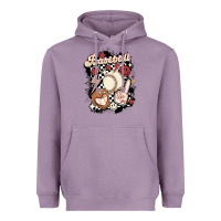 Lavender checkered retro baseball Heavyweight Hoodie - MaliasSmallBusiness