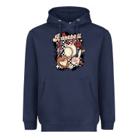 Navy checkered retro baseball Heavyweight Hoodie - MaliasSmallBusiness